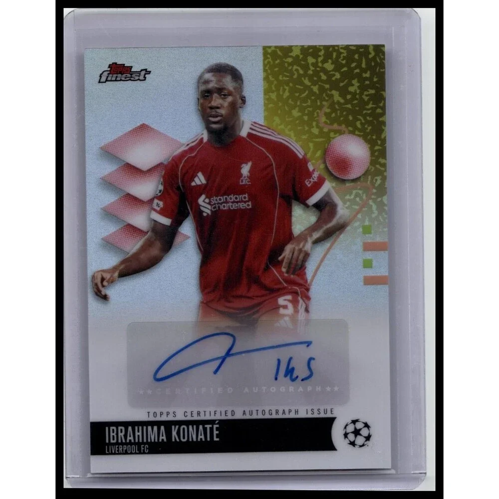 2025-26 Topps Finest UEFA Ibrahima Konate Auto Refractor Liverpool FC #BA-IK